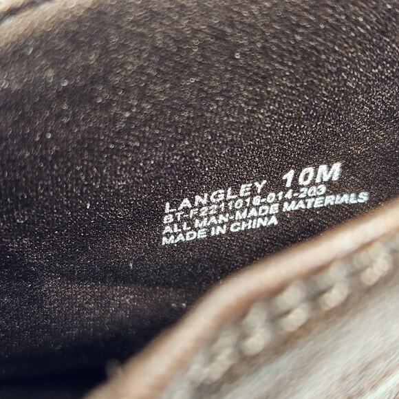 Baretraps Faux Leather Vegan Langley Ankle Boots Brown Side Zip Size 10 M - Picture 6 of 8